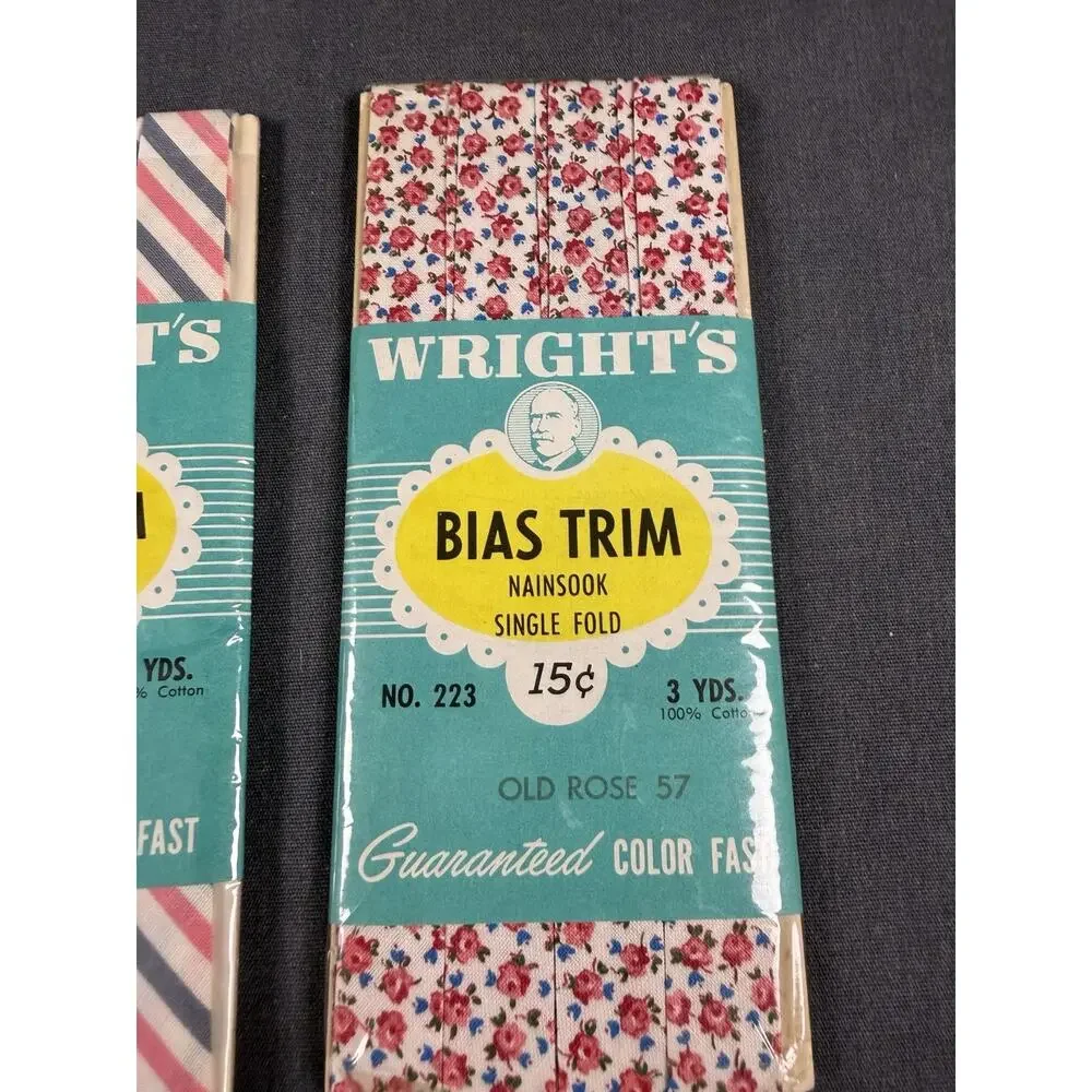 Lot Of 3 Vintage Seam Binding Bias Trim Wright’s